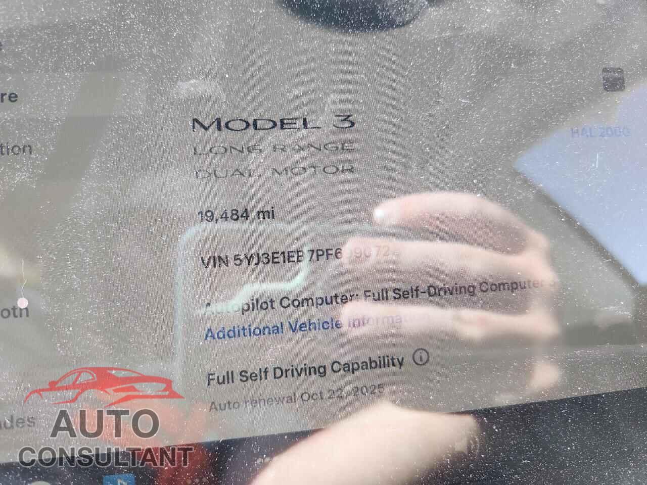 TESLA MODEL 3 2023 - 5YJ3E1EB7PF699072