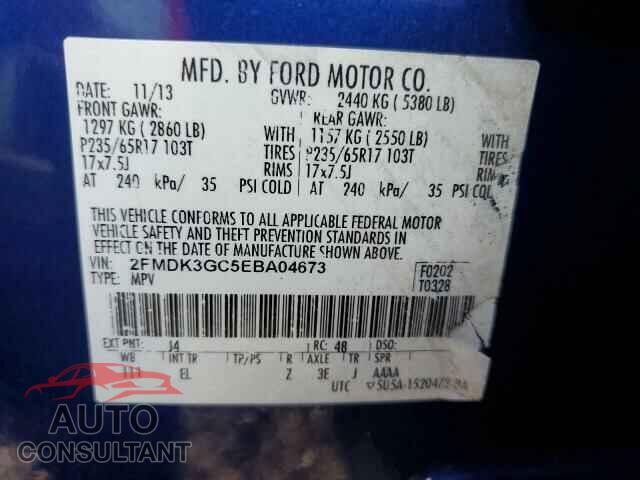 FORD EDGE 2014 - 2FMDK3GC5EBA04673