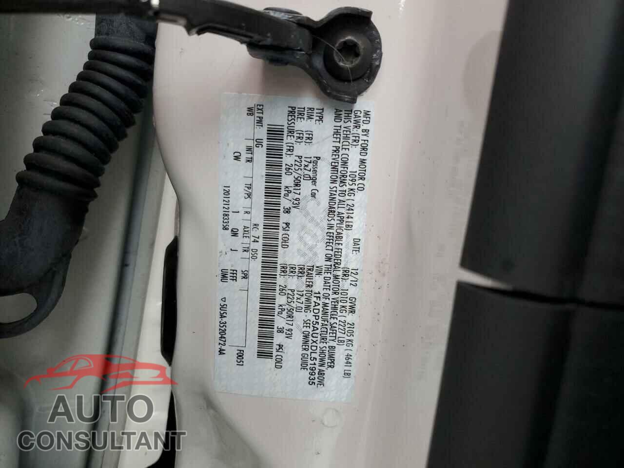 FORD CMAX 2013 - 1FADP5AUXDL519935