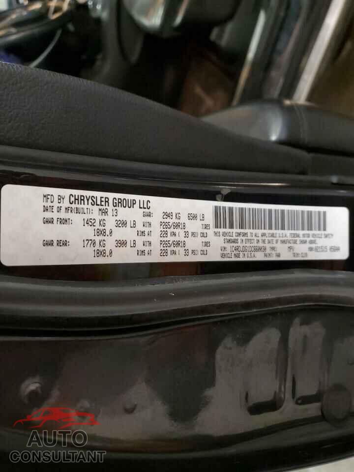 DODGE DURANGO 2013 - 1C4RDJDG1DC660030