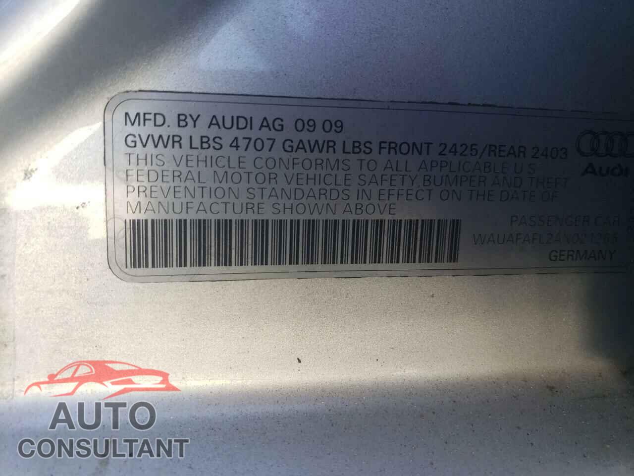 AUDI A4 2010 - WAUAFAFL2AN021265