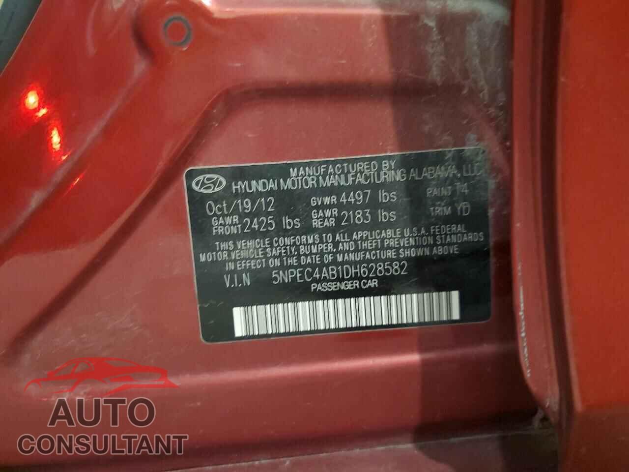 HYUNDAI SONATA 2013 - 5NPEC4AB1DH628582