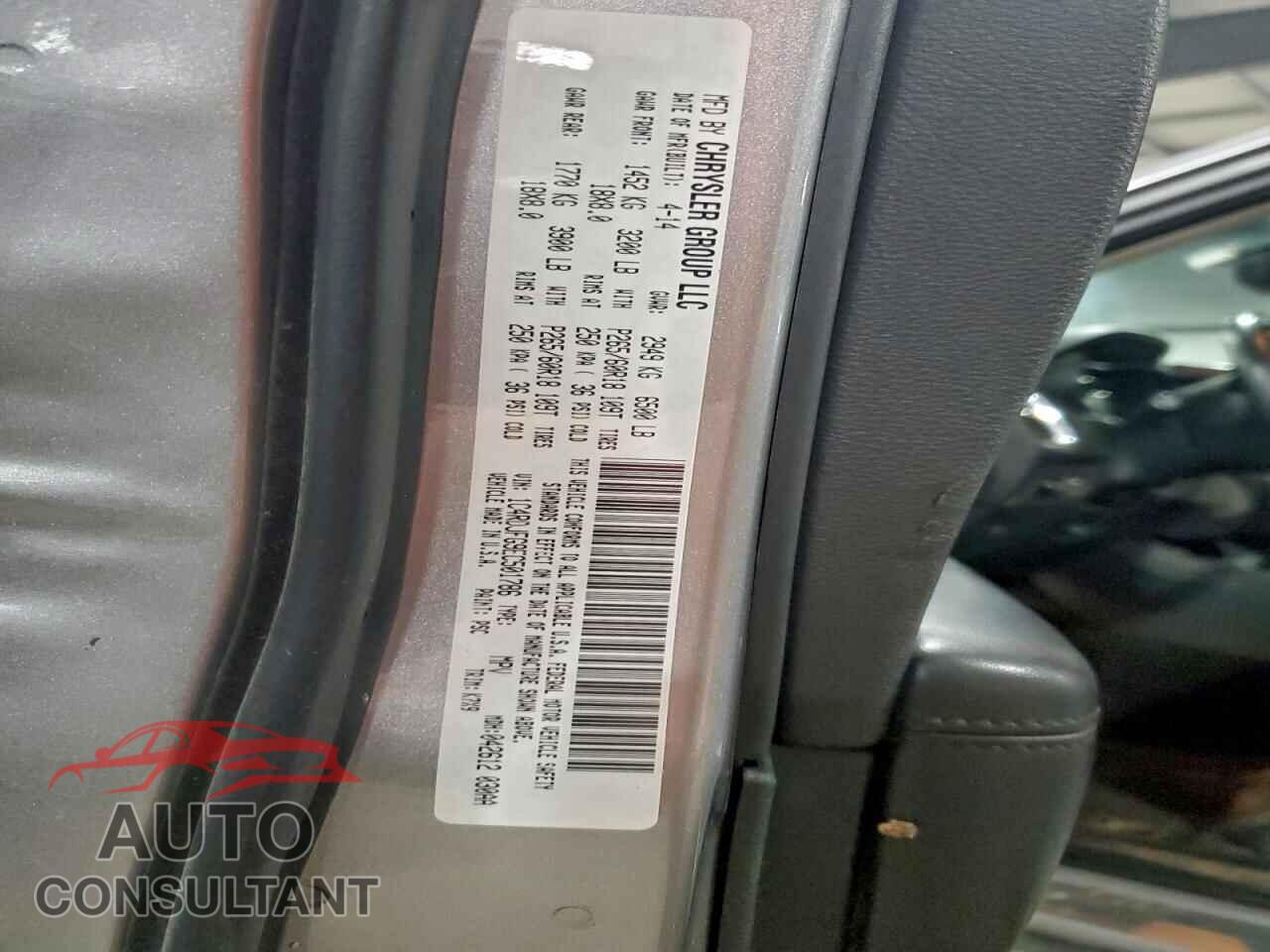 DODGE DURANGO 2014 - 1C4RDJFG9EC501786