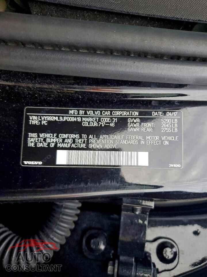 VOLVO S90 2018 - LVY992ML9JP008418