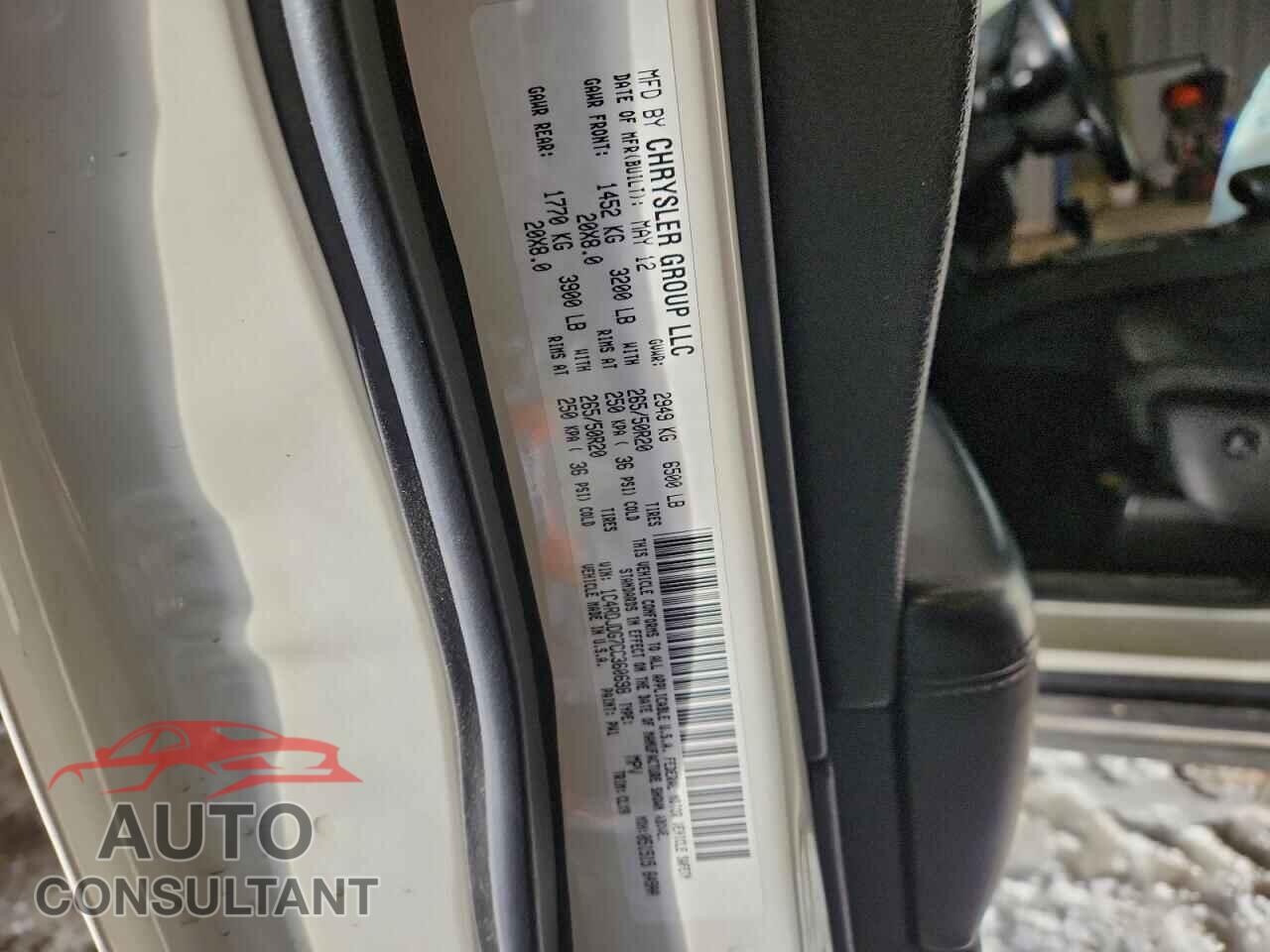 DODGE DURANGO 2012 - 1C4RDJDG7CC360698