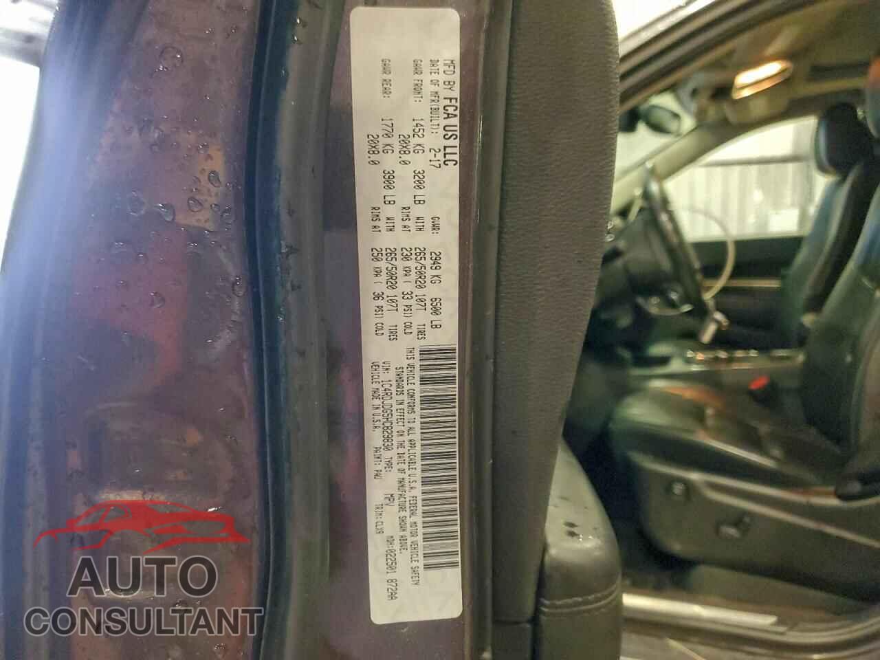 DODGE DURANGO 2017 - 1C4RDJDG5HC829830