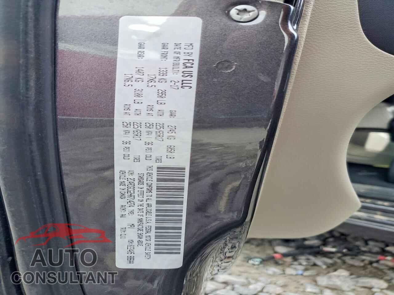 DODGE CARAVAN 2017 - 2C4RDGCG2HR714274