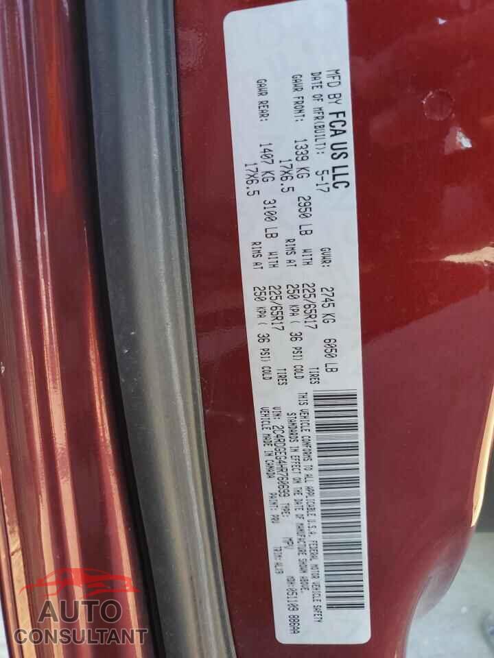 DODGE CARAVAN 2017 - 2C4RDGEG4HR760699