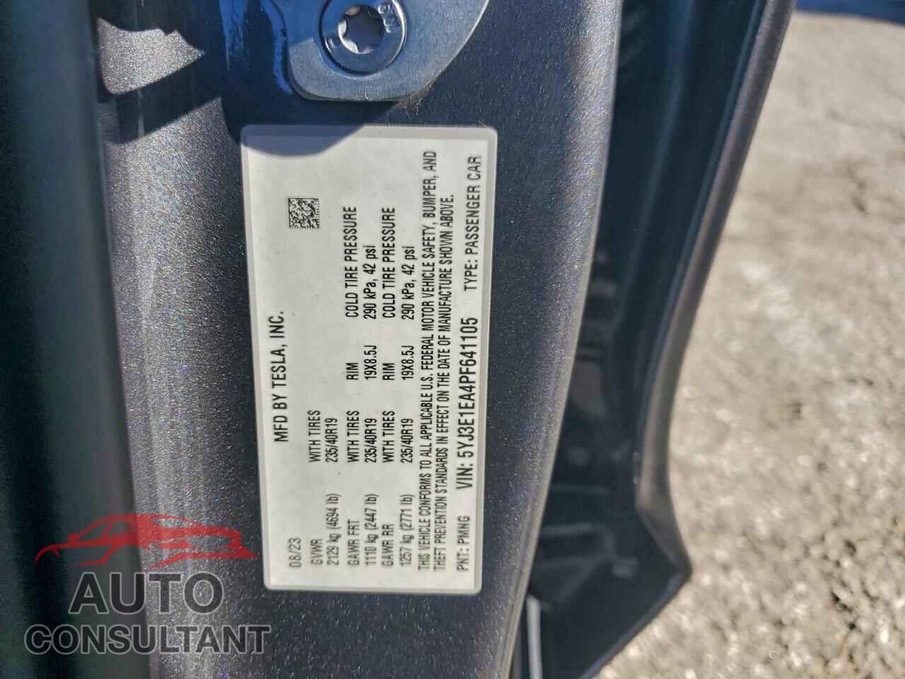 TESLA MODEL 3 2023 - 5YJ3E1EA4PF641105