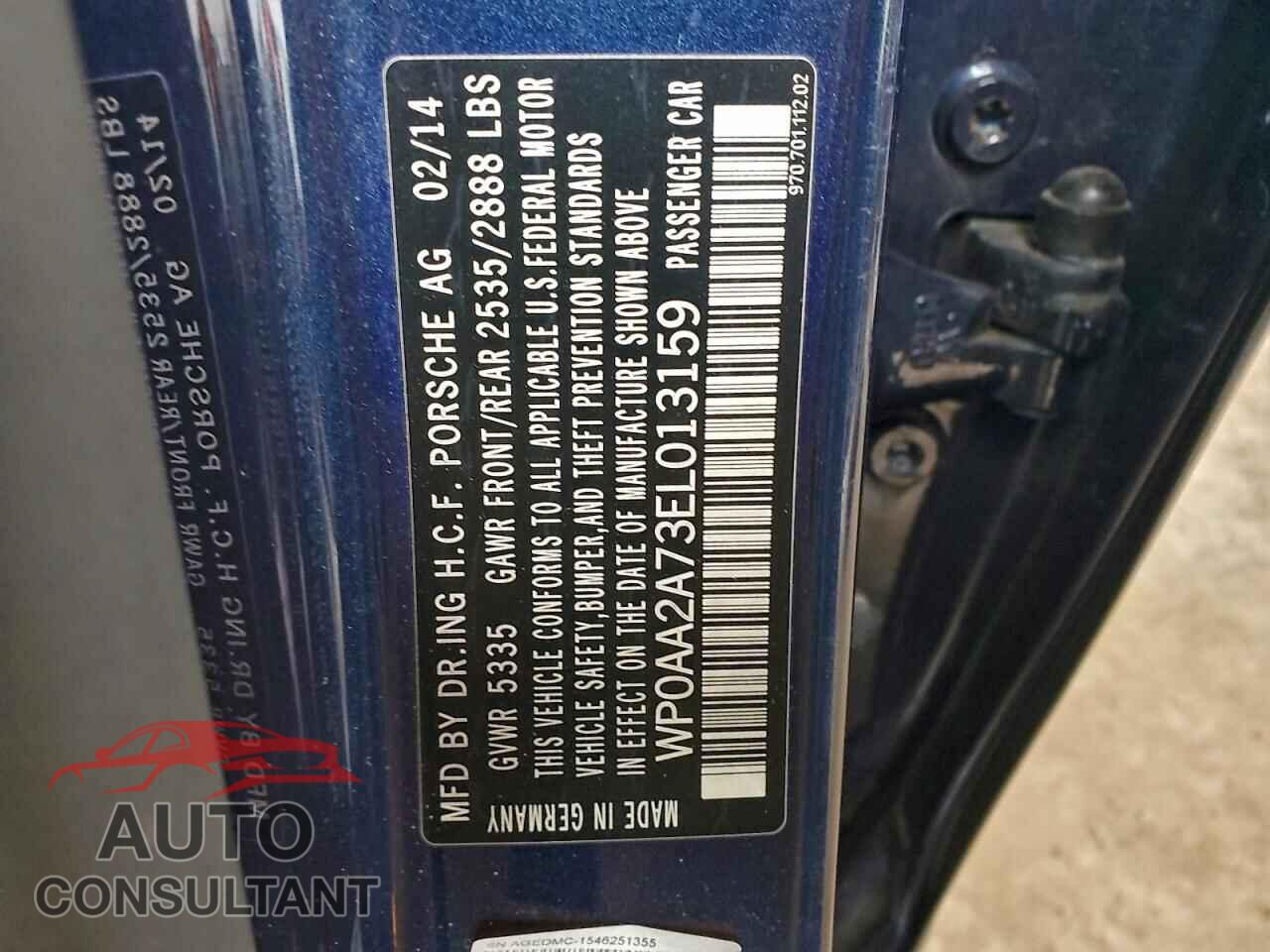 PORSCHE PANAMERA 2014 - WP0AA2A73EL013159