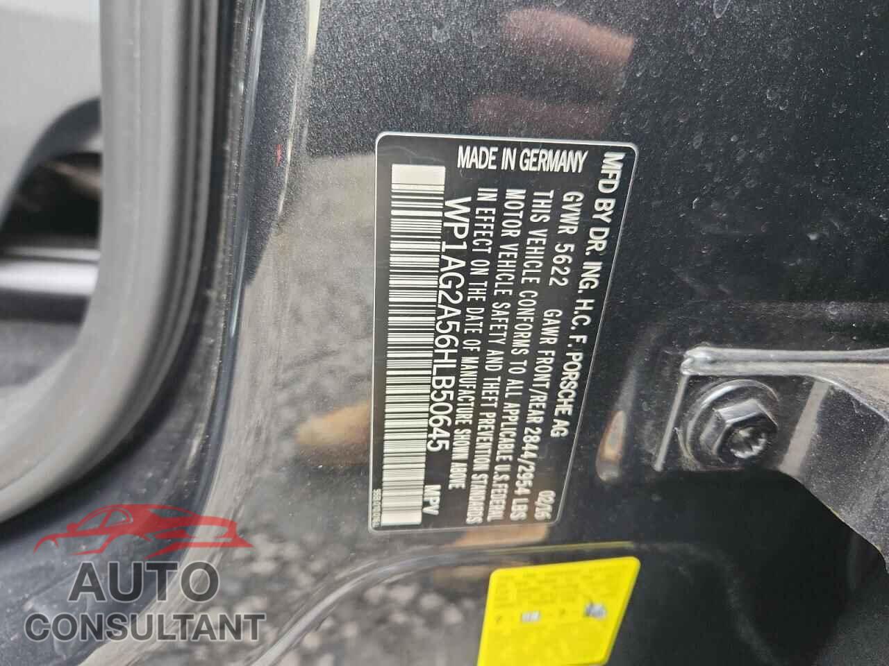 PORSCHE MACAN 2017 - WP1AG2A56HLB50645