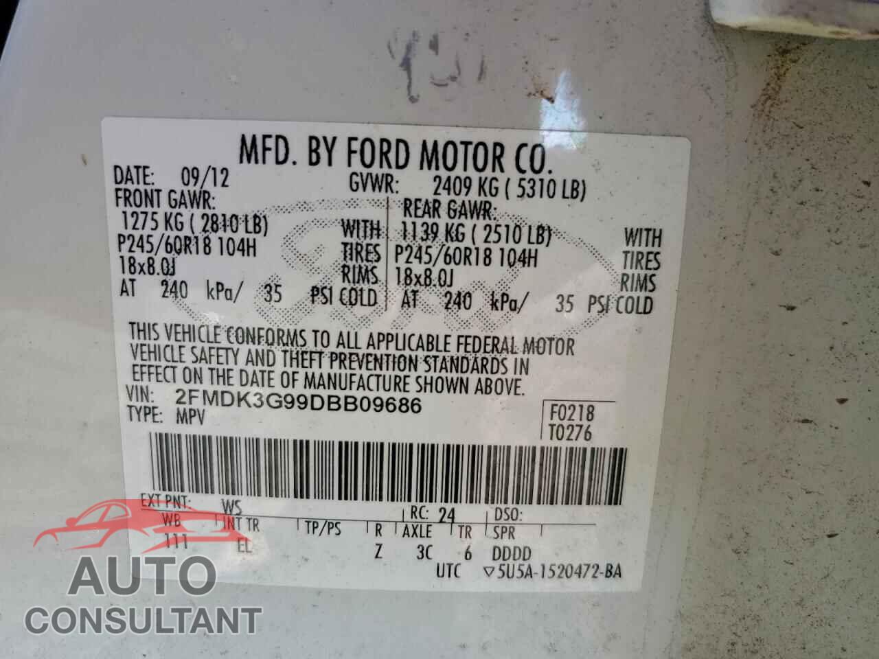 FORD EDGE 2013 - 2FMDK3G99DBB09686