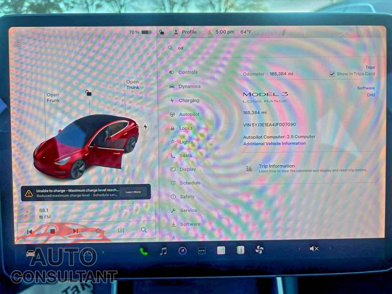 TESLA MODEL 3 2018 - 5YJ3E1EA4JF007090