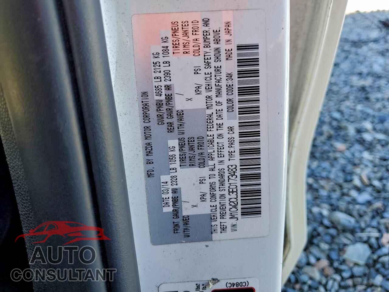 MAZDA 5 2014 - JM1CW2CL3E0173483