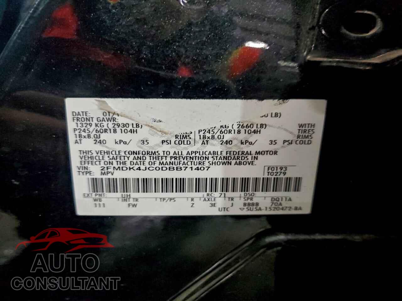 FORD EDGE 2013 - 2FMDK4JC0DBB71407