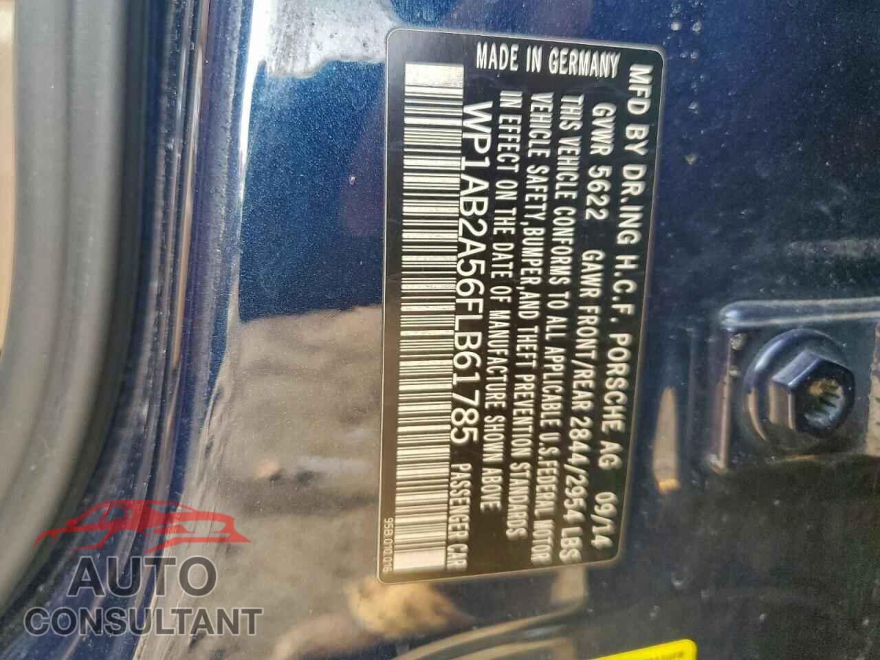 PORSCHE MACAN 2015 - WP1AB2A56FLB61785