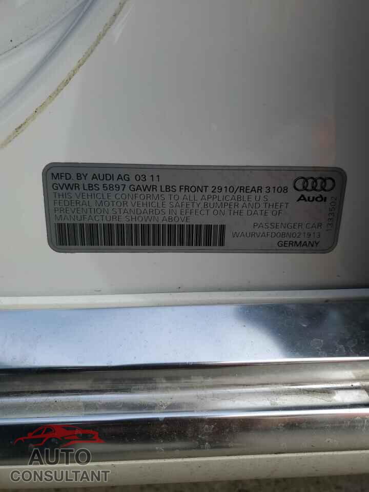 AUDI A8 2011 - WAURVAFD0BN021913