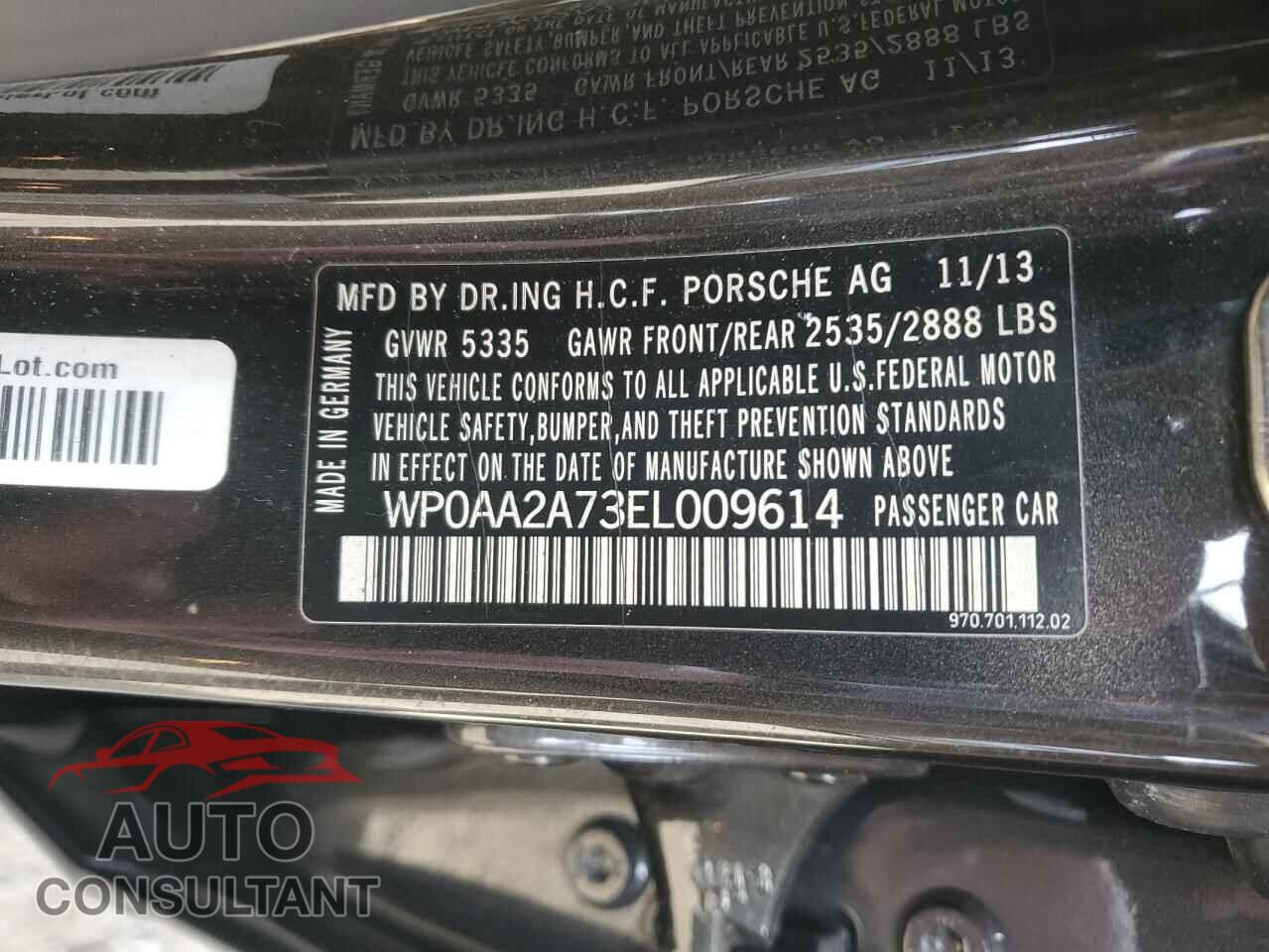 PORSCHE PANAMERA 2014 - WP0AA2A73EL009614