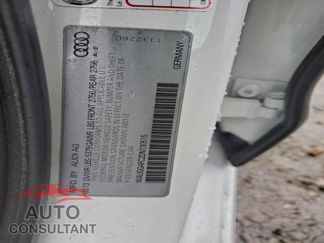 AUDI A6 2013 - WAUGGAFC2DN130515