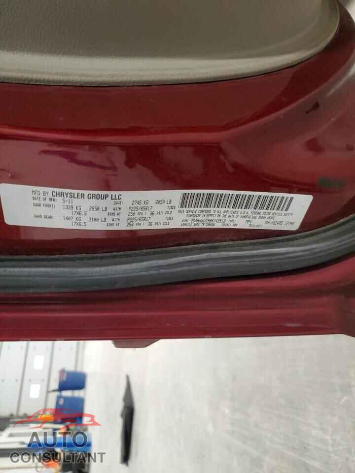 DODGE CARAVAN 2011 - 2D4RN5DG9BR742518