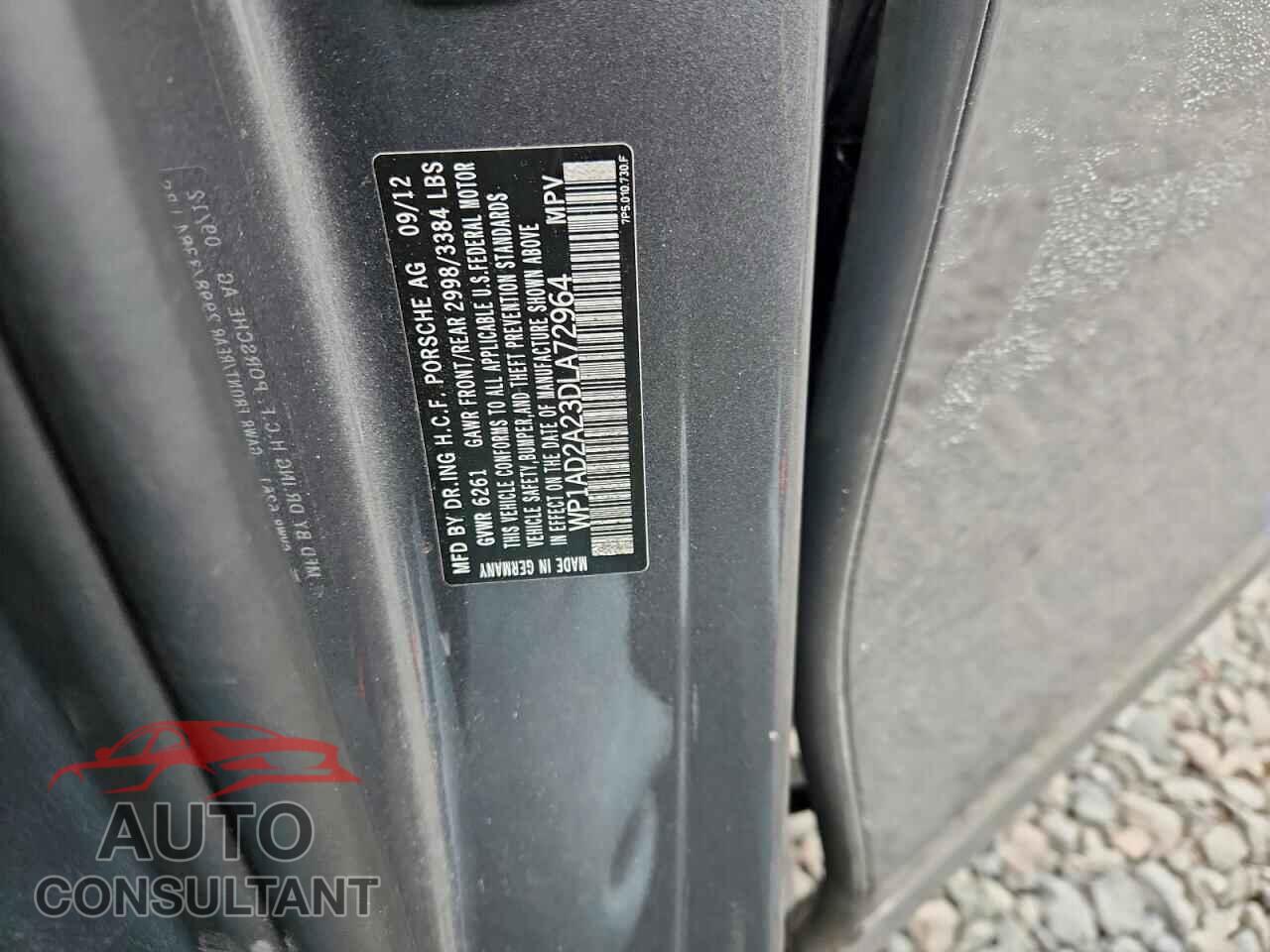 PORSCHE CAYENNE 2013 - WP1AD2A23DLA72964