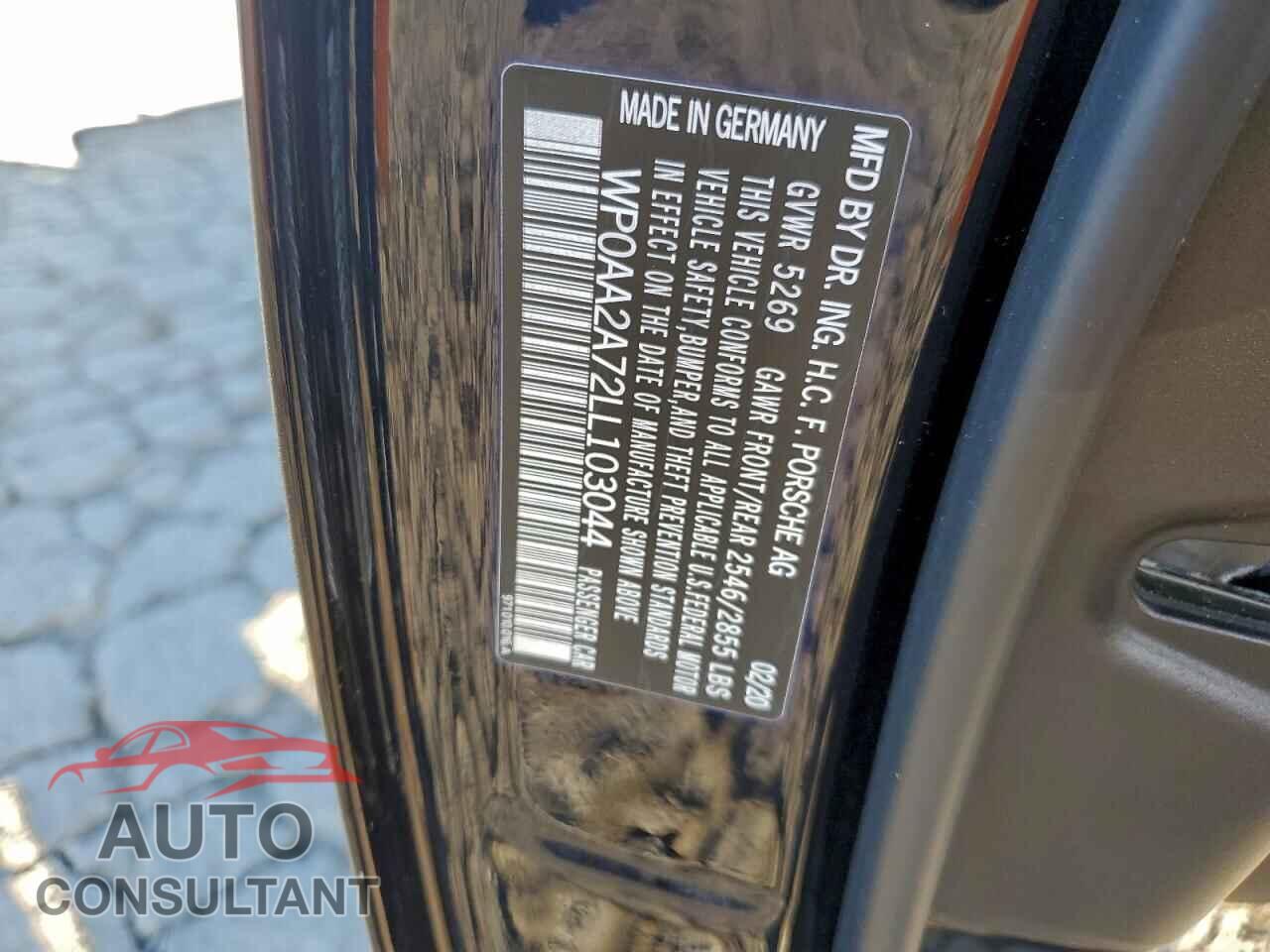 PORSCHE PANAMERA 2020 - WP0AA2A72LL103044