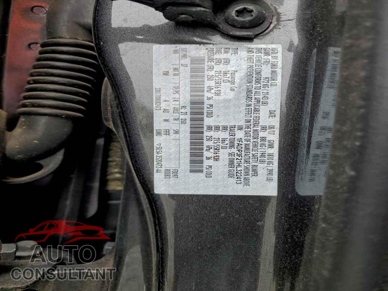 FORD FOCUS 2017 - 1FADP3F21HL322413
