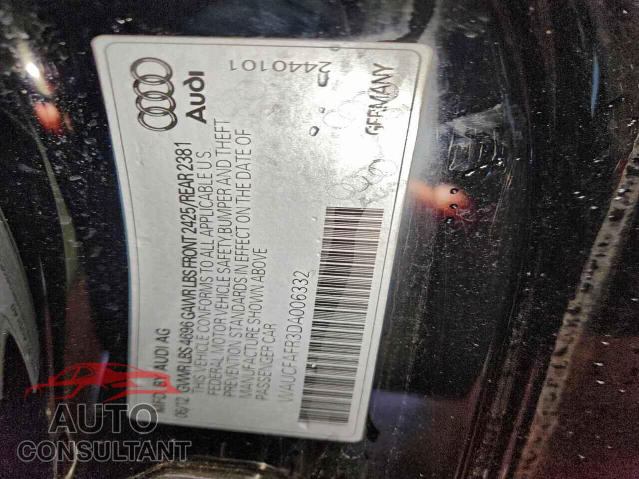 AUDI A5 2013 - WAUCFAFR3DA006332