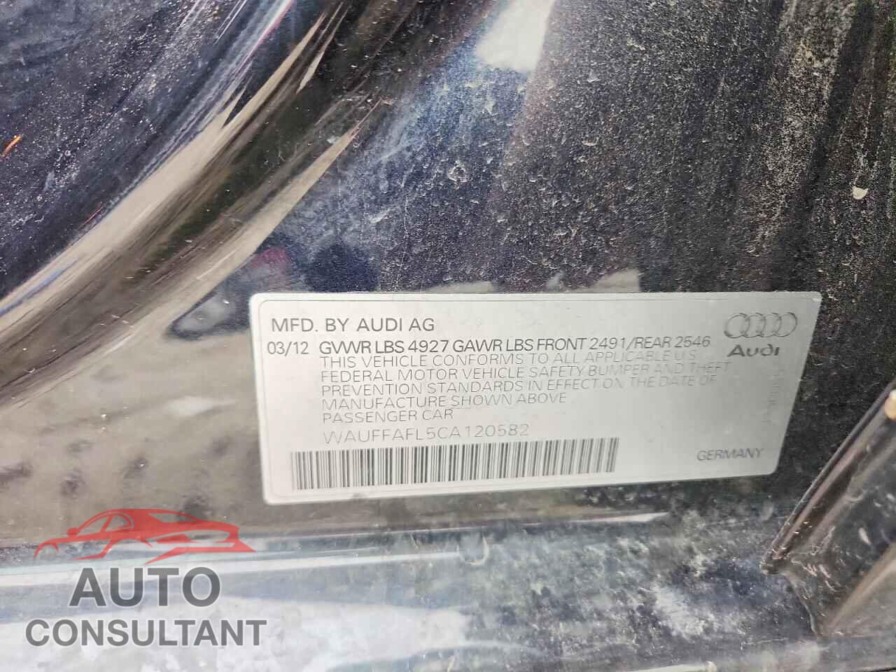 AUDI A4 2012 - WAUFFAFL5CA120582