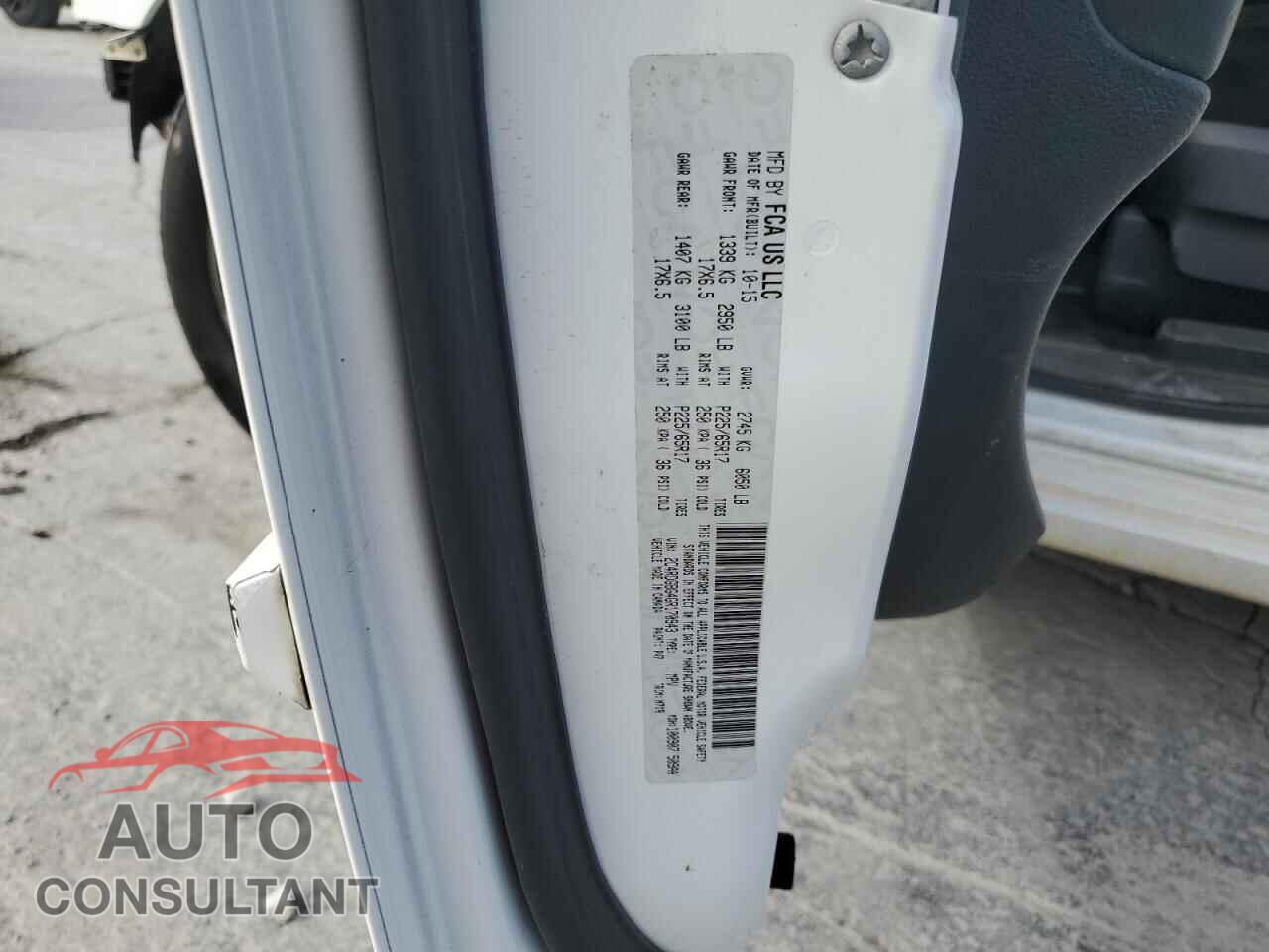 DODGE CARAVAN 2016 - 2C4RDGBG4GR170943
