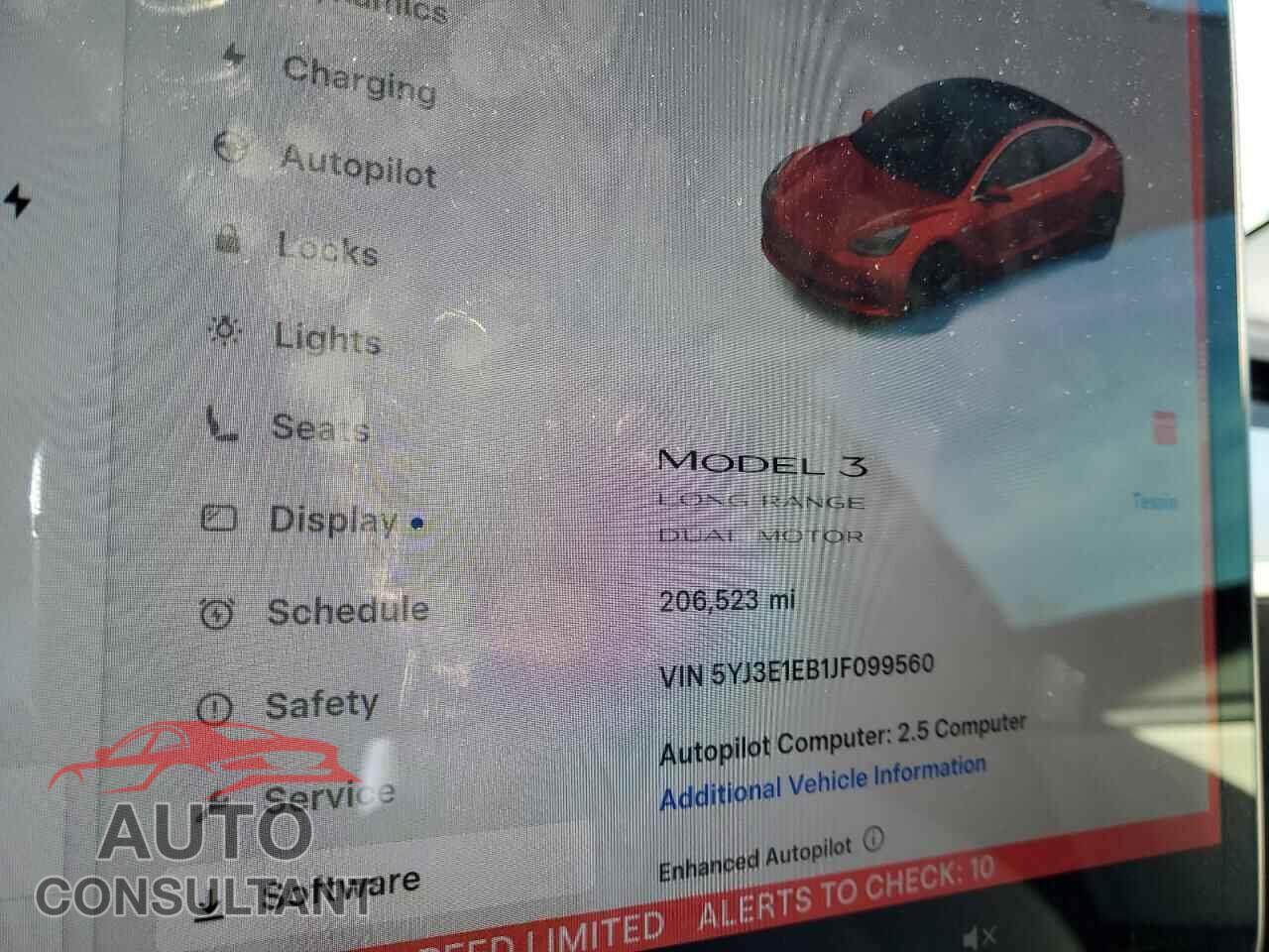 TESLA MODEL 3 2018 - 5YJ3E1EB1JF099560