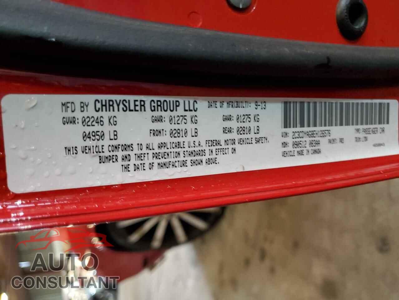 DODGE CHALLENGER 2014 - 2C3CDYAG8EH126576
