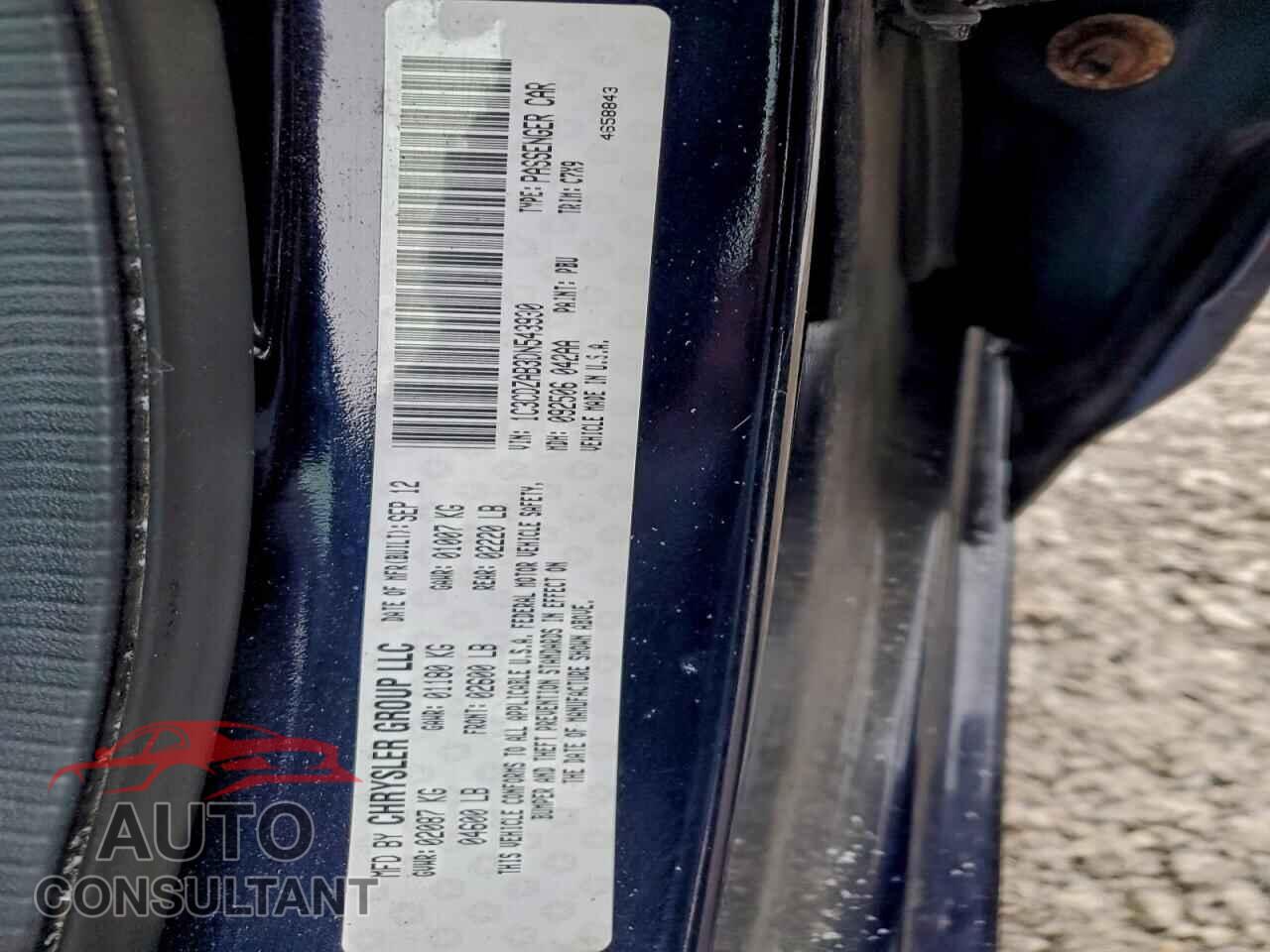 DODGE AVENGER 2013 - 1C3CDZAB3DN543930