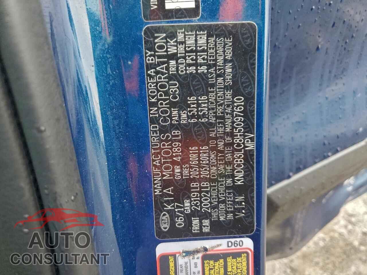 KIA NIRO 2017 - KNDCB3LC8H5097610