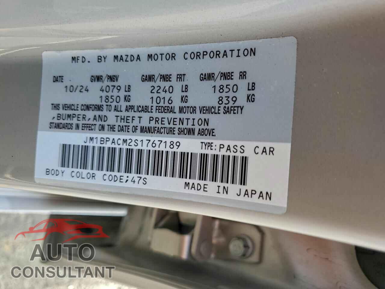 MAZDA 3 2025 - JM1BPACM2S1767189