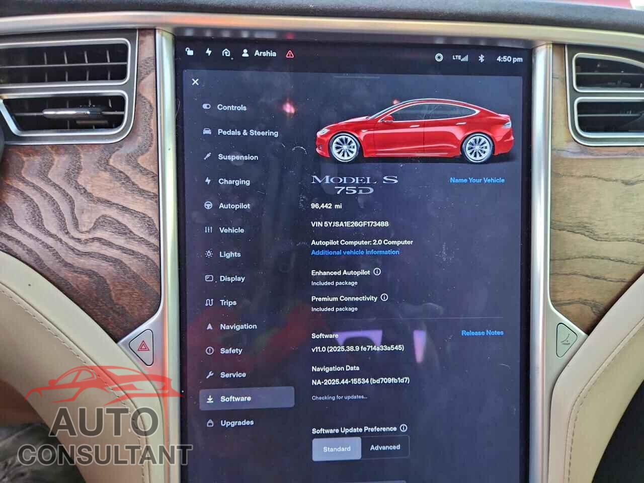 TESLA MODEL S 2016 - 5YJSA1E26GF173488