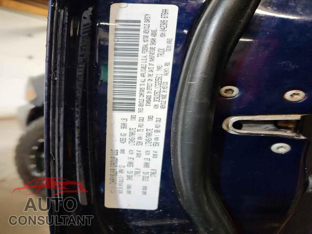 DODGE RAM 2500 2012 - 3C6UD5CL1CG225611