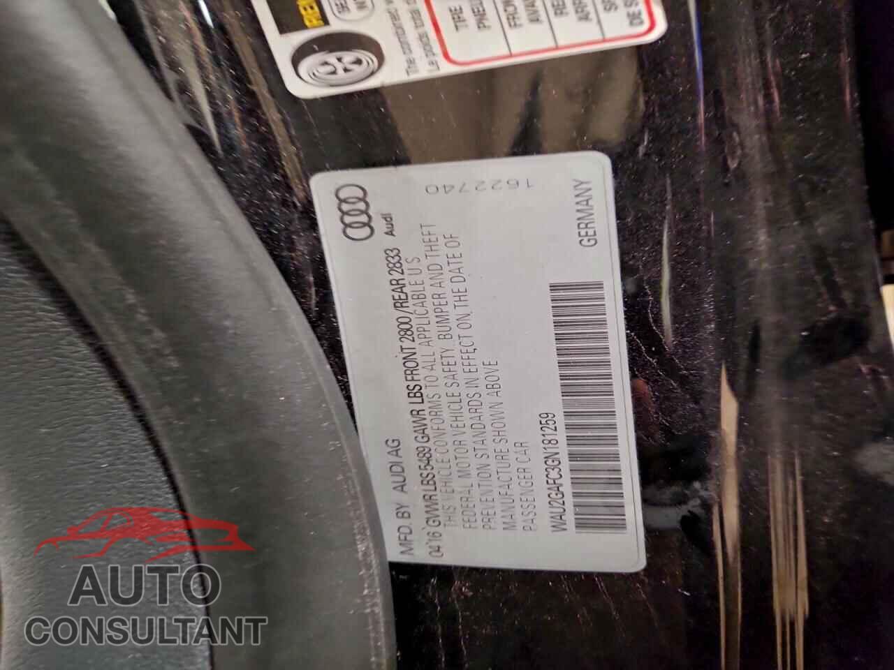 AUDI A7 2016 - WAU2GAFC3GN181259