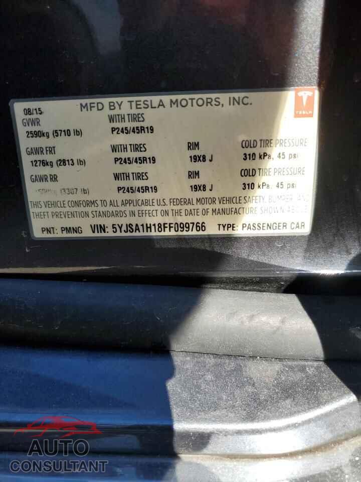 TESLA MODEL S 2015 - 5YJSA1H18FF099766