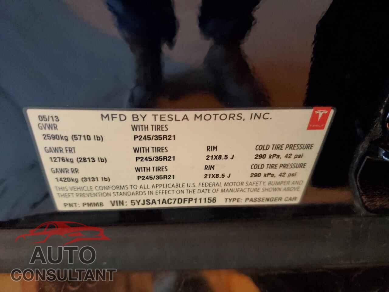 TESLA MODEL S 2013 - 5YJSA1AC7DFP11156