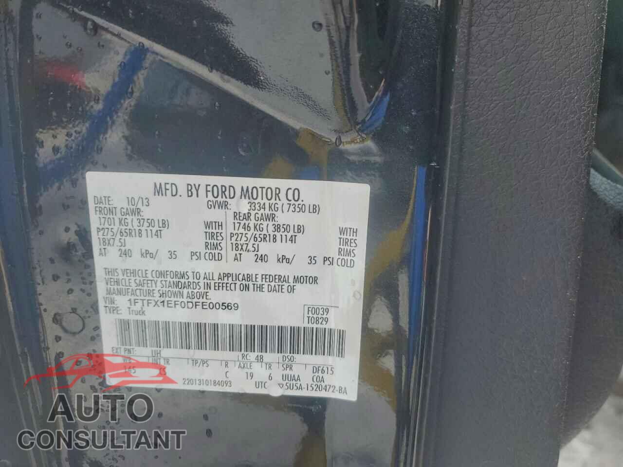 FORD F-150 2013 - 1FTFX1EF0DFE00569