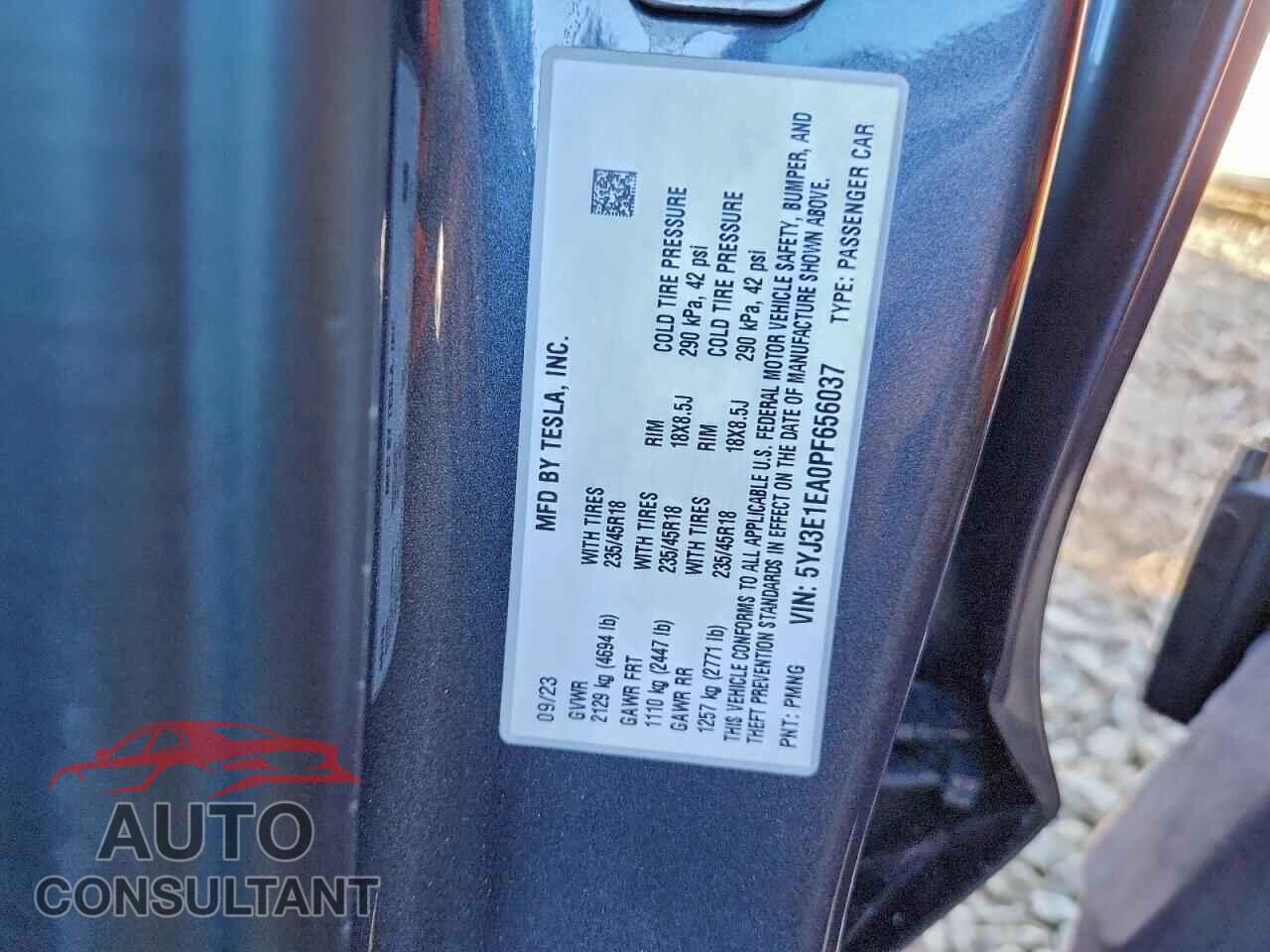 TESLA MODEL 3 2023 - 5YJ3E1EA0PF656037