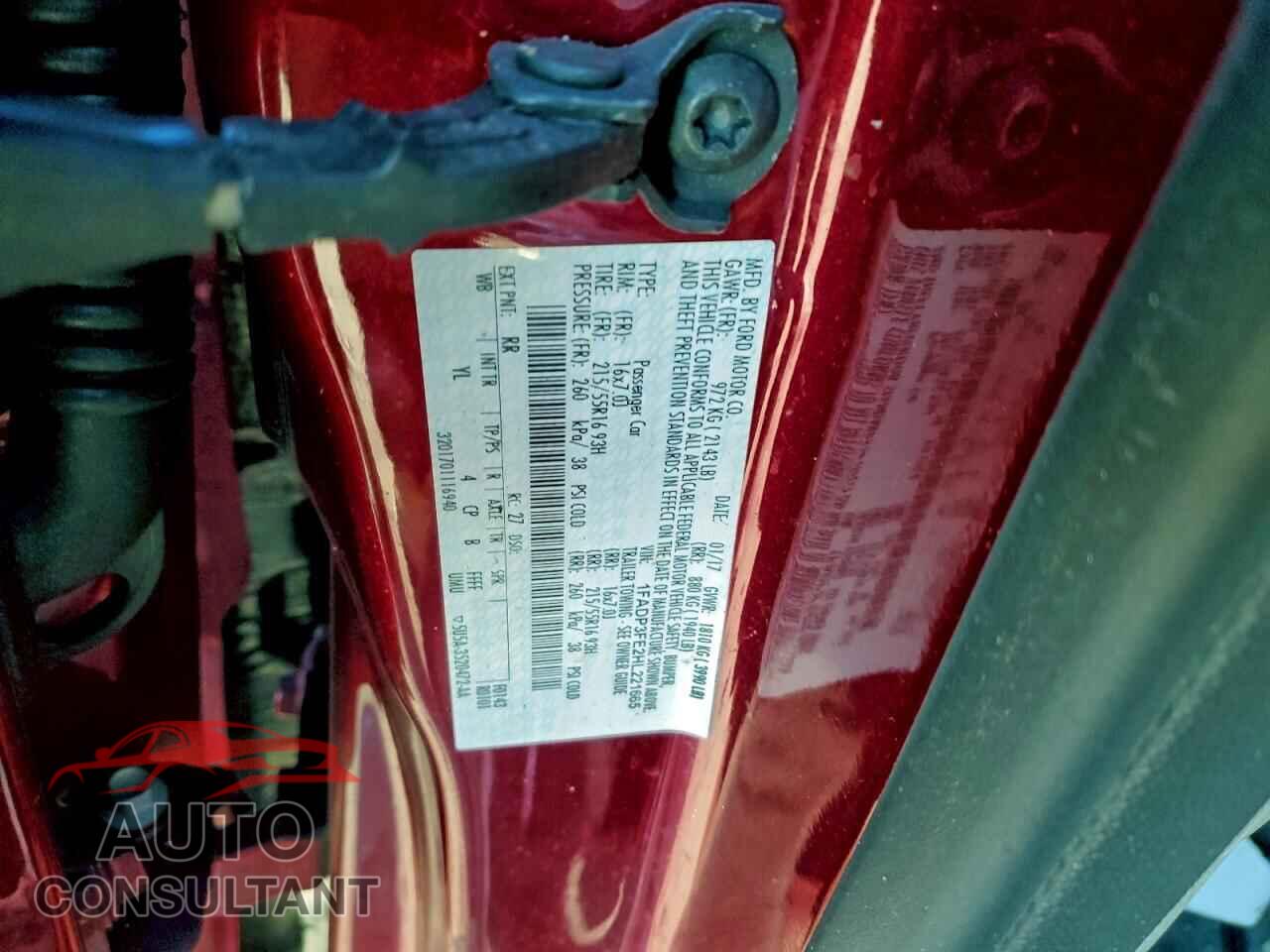 FORD FOCUS 2017 - 1FADP3FE2HL221665