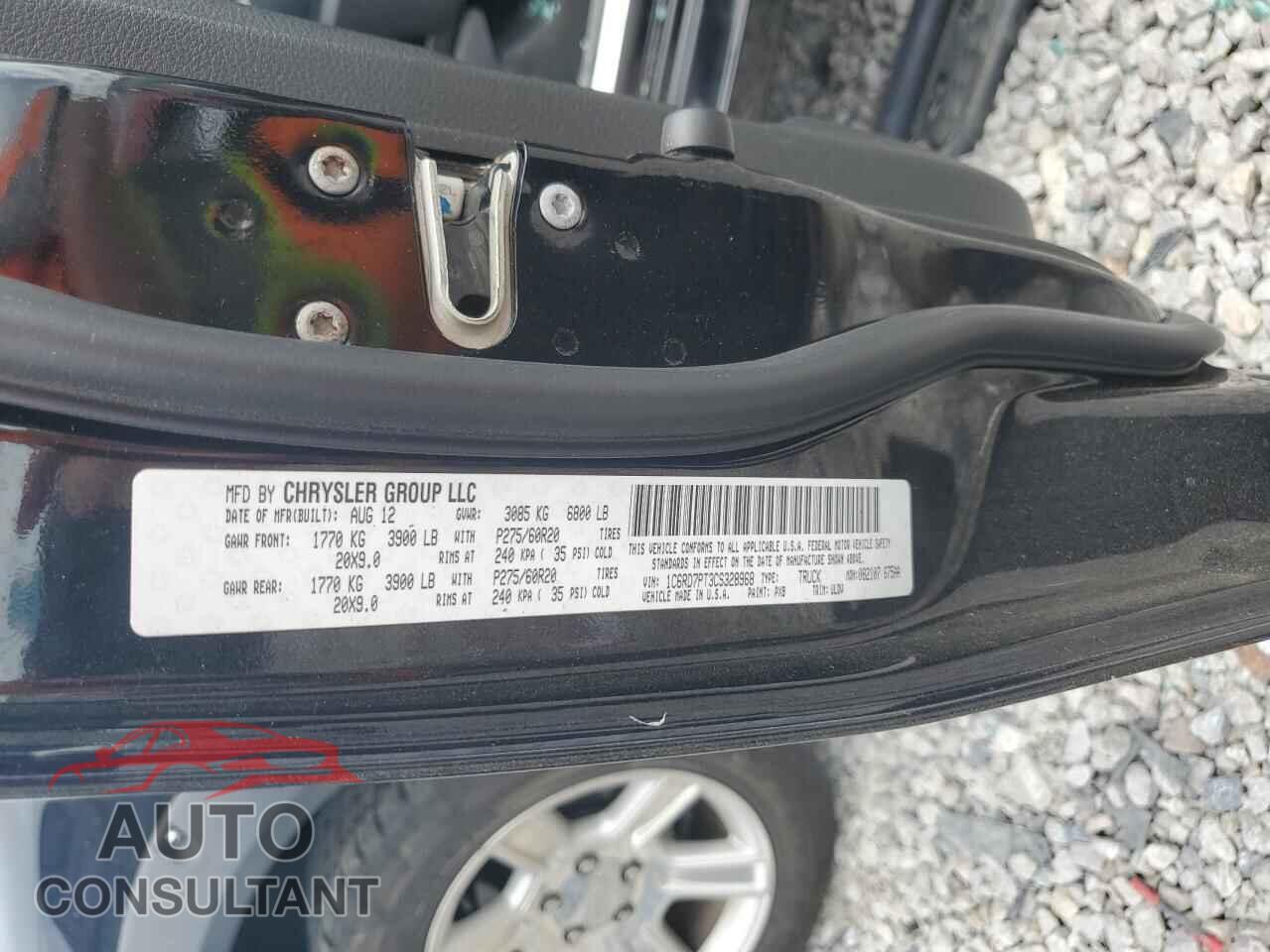 DODGE RAM 1500 2012 - 1C6RD7PT3CS328968