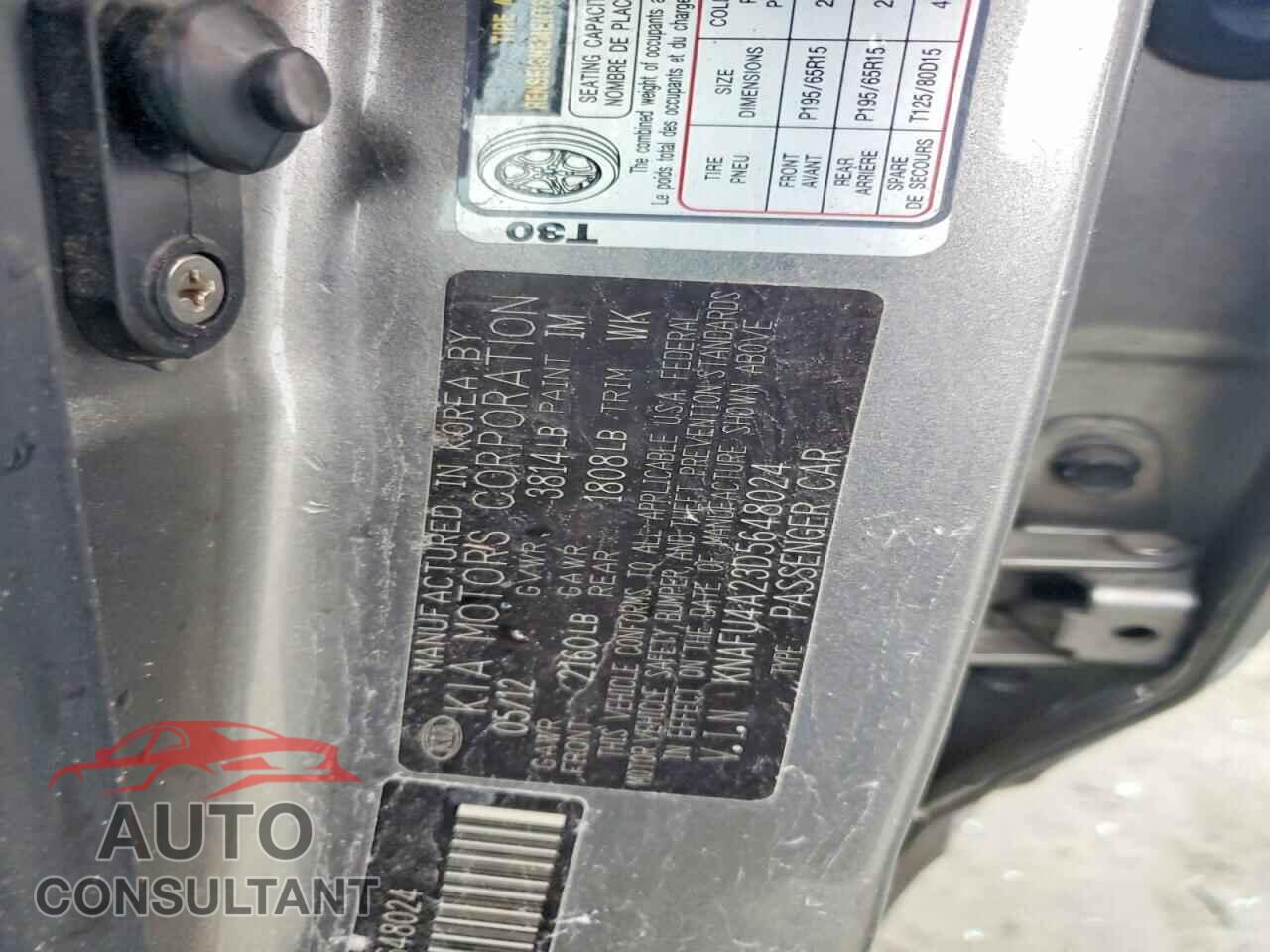 KIA FORTE 2013 - KNAFU4A23D5648024