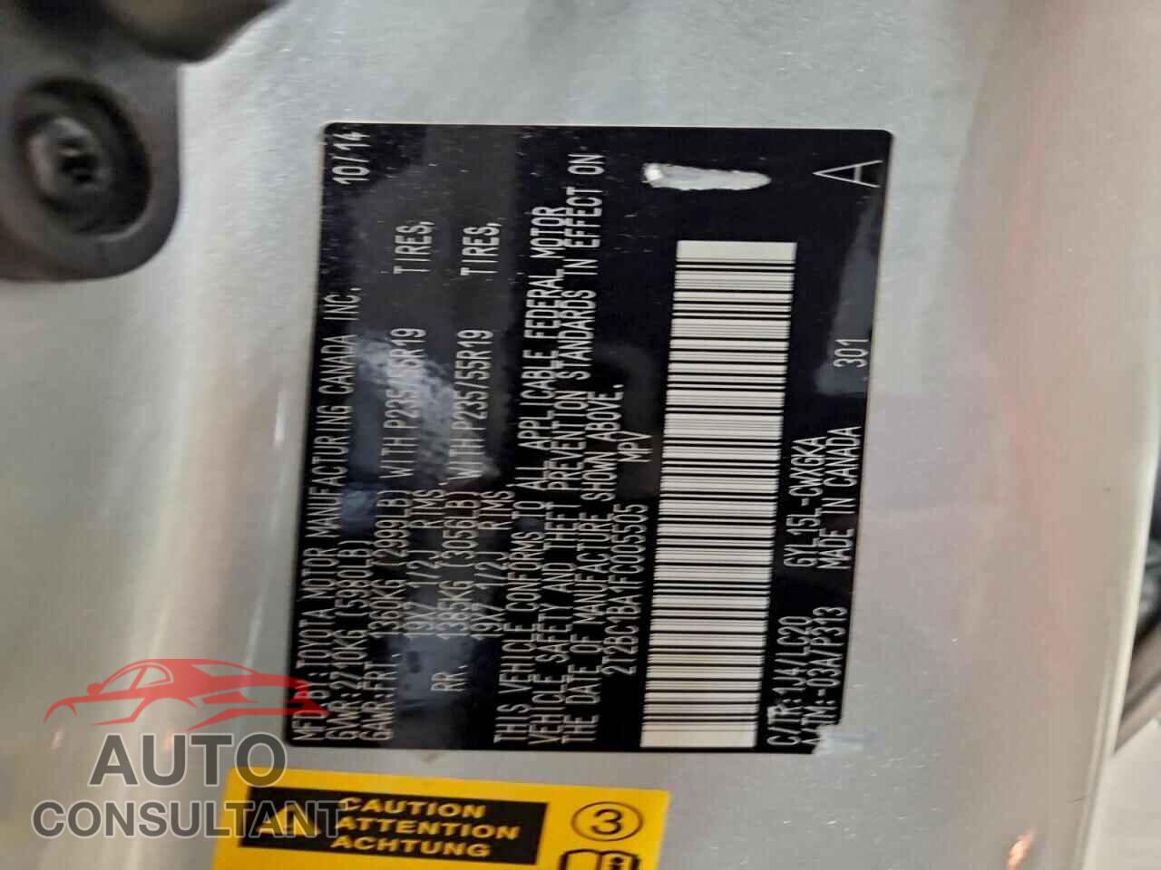 LEXUS RX450 2015 - 2T2BC1BA1FC005505