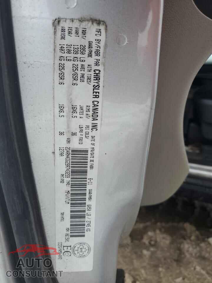 DODGE CARAVAN 2011 - 2D4RN4DG2BR743259
