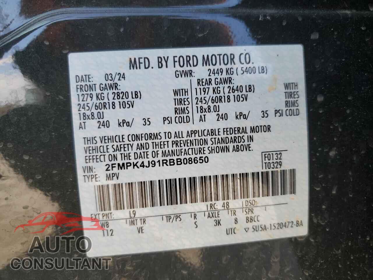 FORD EDGE 2024 - 2FMPK4J91RBB08650