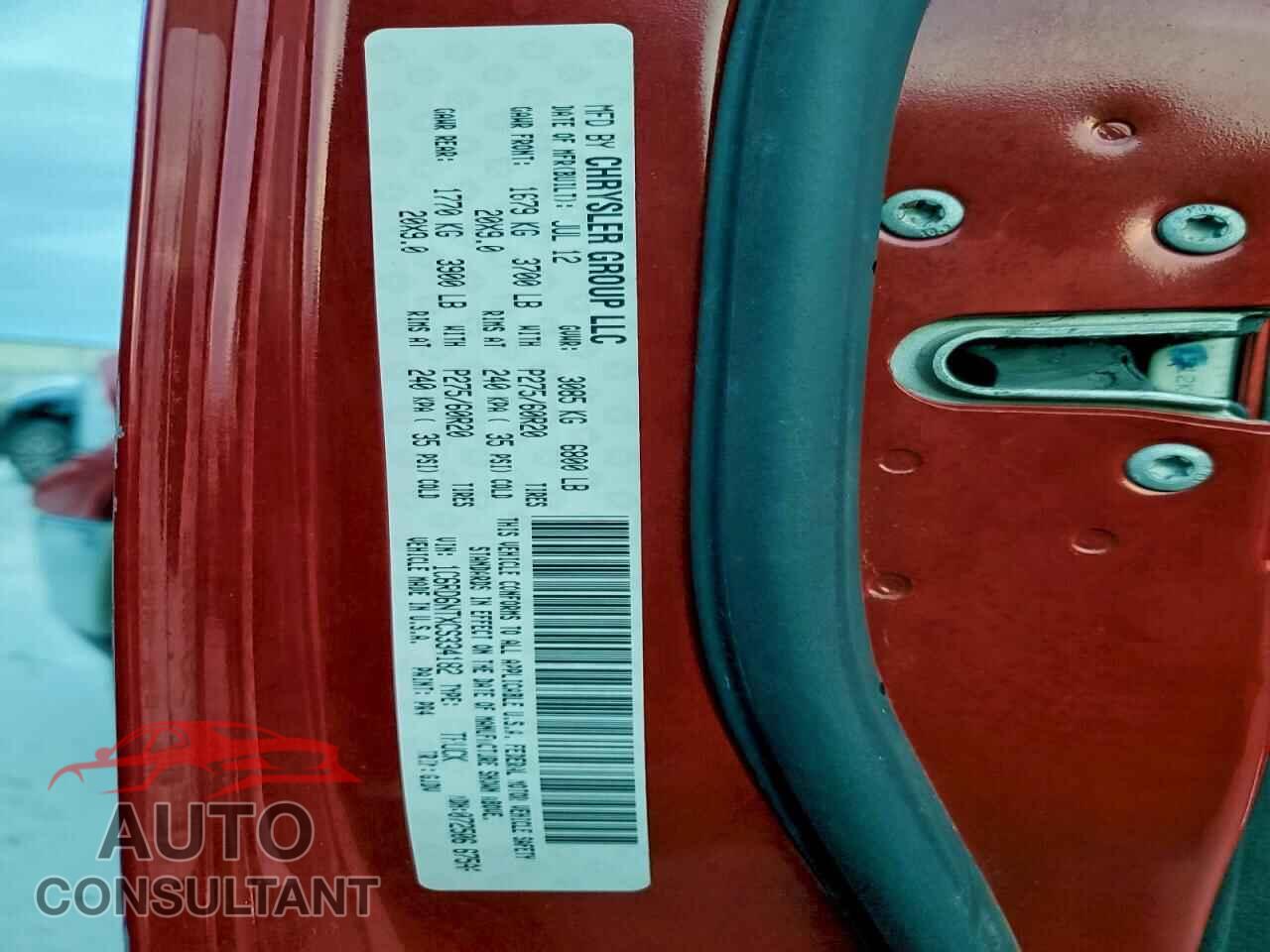 DODGE RAM 1500 2012 - 1C6RD6NTXCS334182