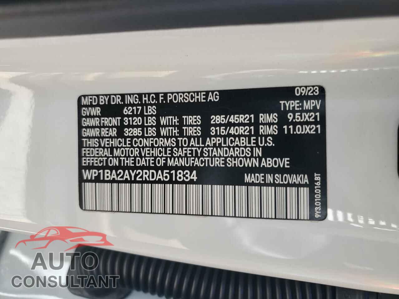 PORSCHE CAYENNE 2024 - WP1BA2AY2RDA51834